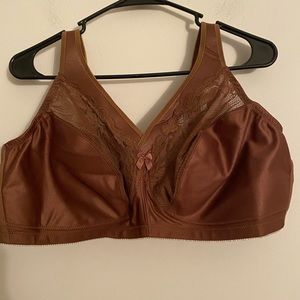 Brown Glamorise lace detailed Bra 46 DD